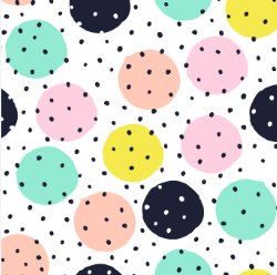 Clipart of a variety of polka dots.